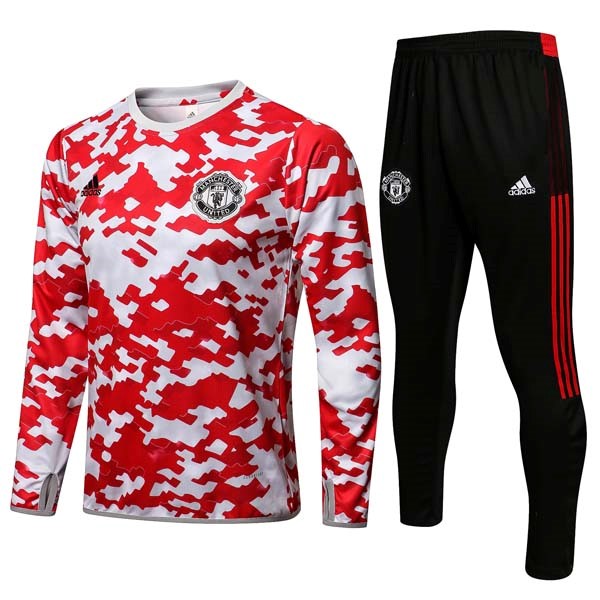 Sweatshirts Manchester United 2022 Rote Schwarz